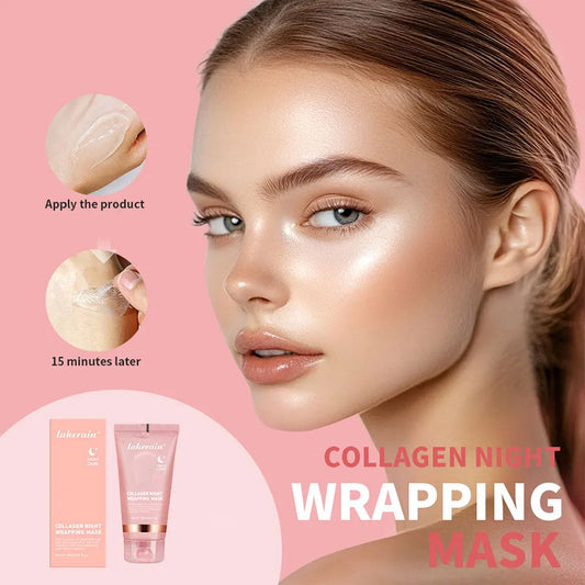 Korean Deep Collagen Overnight Wrapping Peel Off Facial Mask Pack