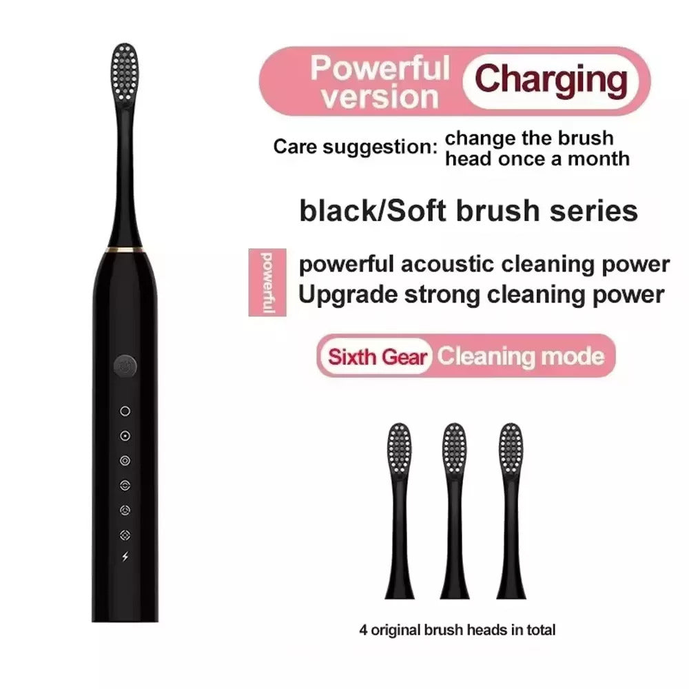 Electric Ultrasonic Toothbrush, Waterproof Tooth Cleaner for Adults & Couples