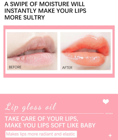 Organic Lip Plumping Gloss Oil Tint for Soft, Pink, Fuller Lips