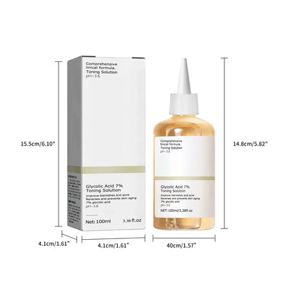 Glycolic Acid 7% Exfoliating Toner Acne Removal, Skin Moisturizing & Rejuvenating Face Lotion