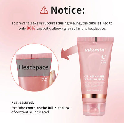 Korean Deep Collagen Overnight Wrapping Peel Off Facial Mask Pack