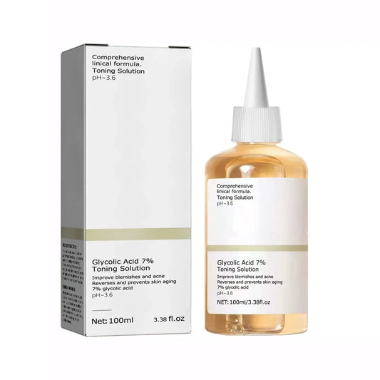 Glycolic Acid 7% Exfoliating Toner Acne Removal, Skin Moisturizing & Rejuvenating Face Lotion
